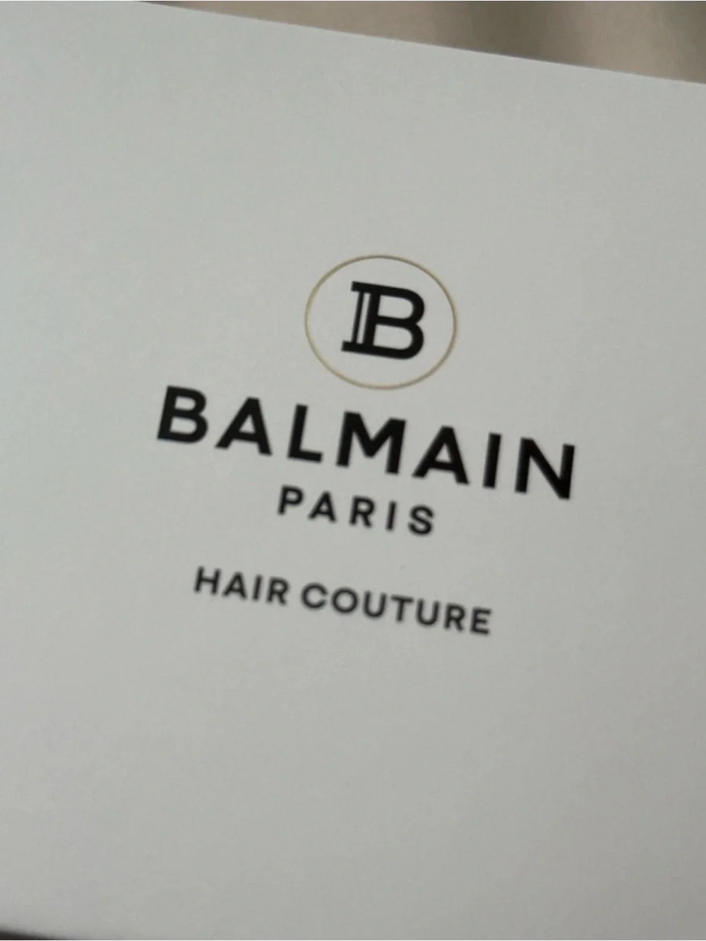 Balmain Mini Cream Hair Claw with 18K Gold Logo